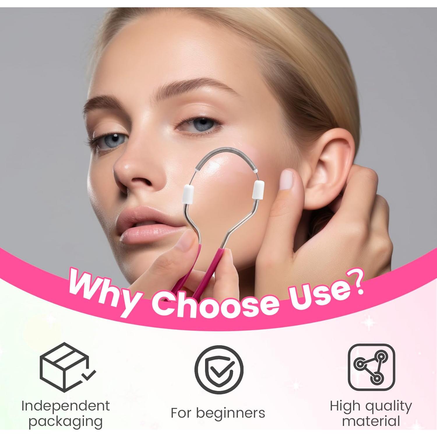 Removedor de Vello Facial Manual YALOJE 2pcs Acero Inoxidable