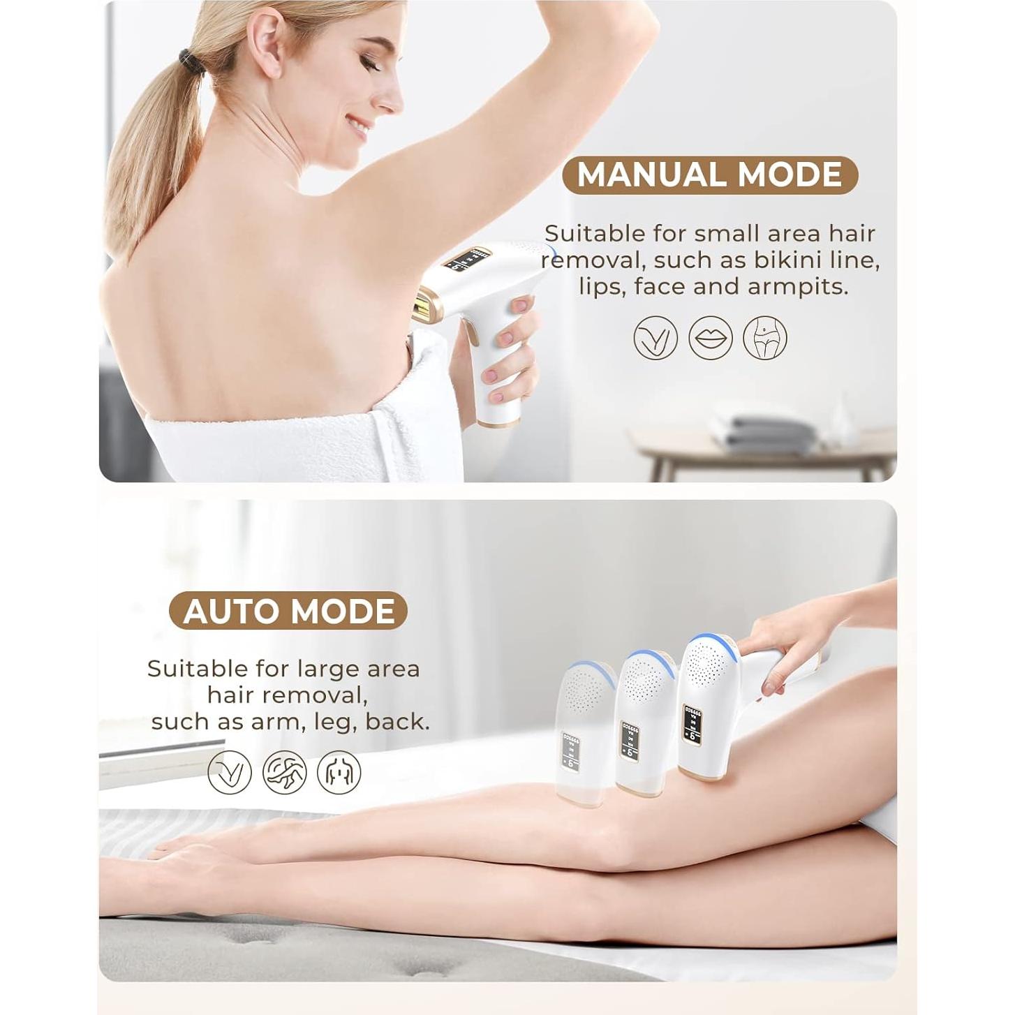 Depiladora Láser IPL LYSMOSKI para Uso Facial y Corporal