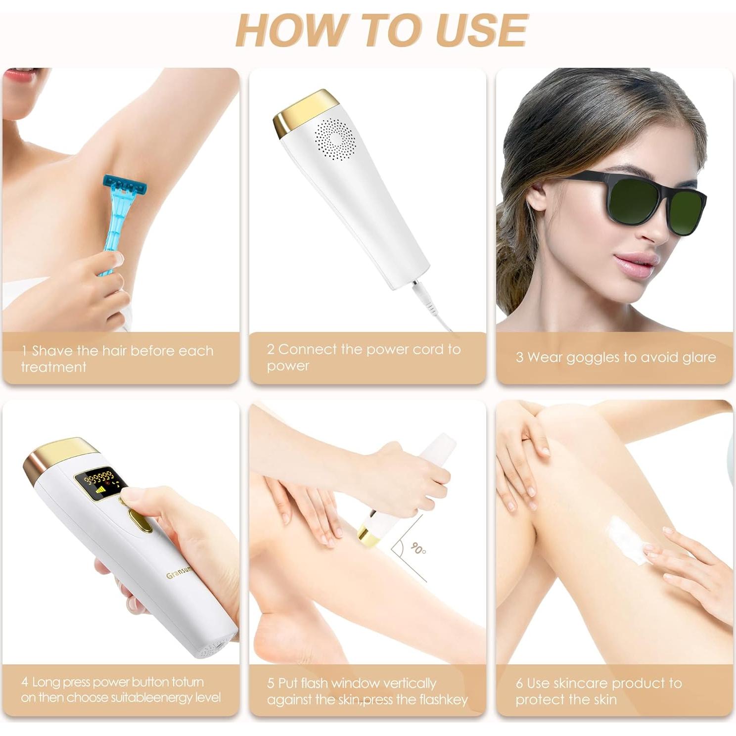 Depilador Láser IPL Gransumr D26 Indoloro para Todo el Cuerpo