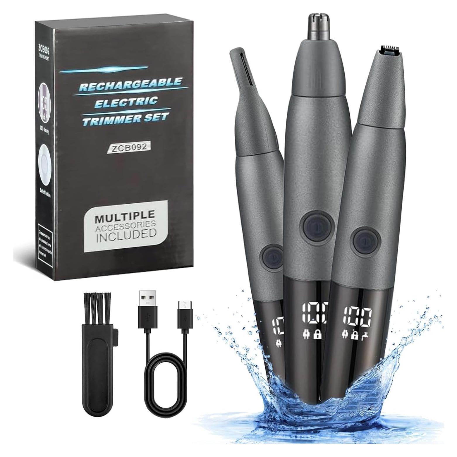 Recortador de Nariz y Oídos Eléctrico IPX7 - 3 en 1