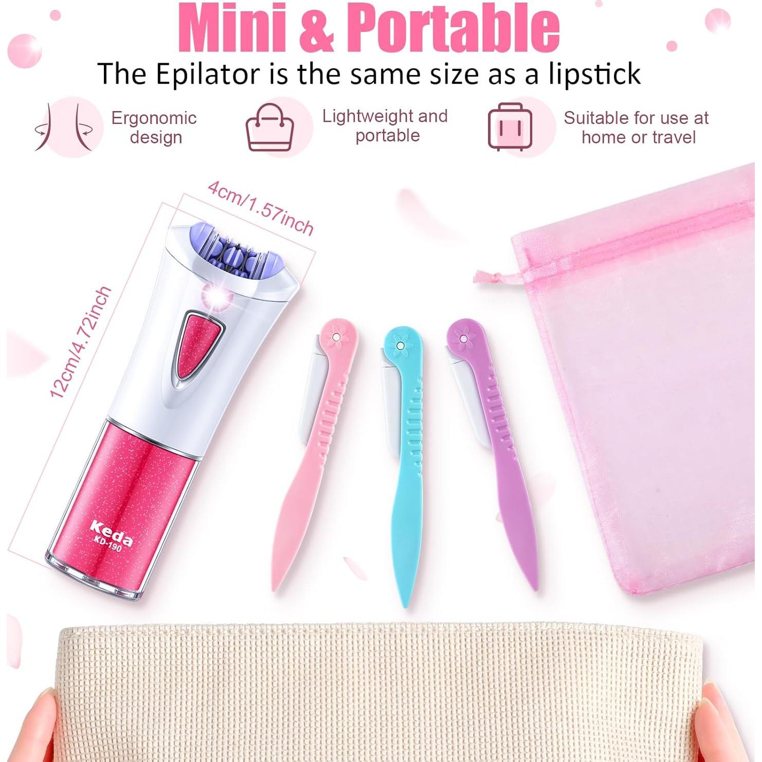 Depilador Facial y Afeitadoras de Cejas Tondiamo 4 Pcs