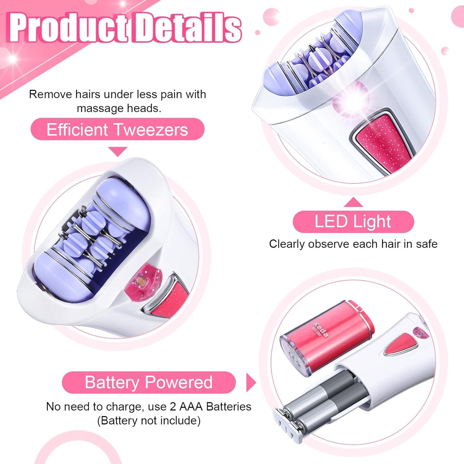 Depilador Facial y Afeitadoras de Cejas Tondiamo 4 Pcs