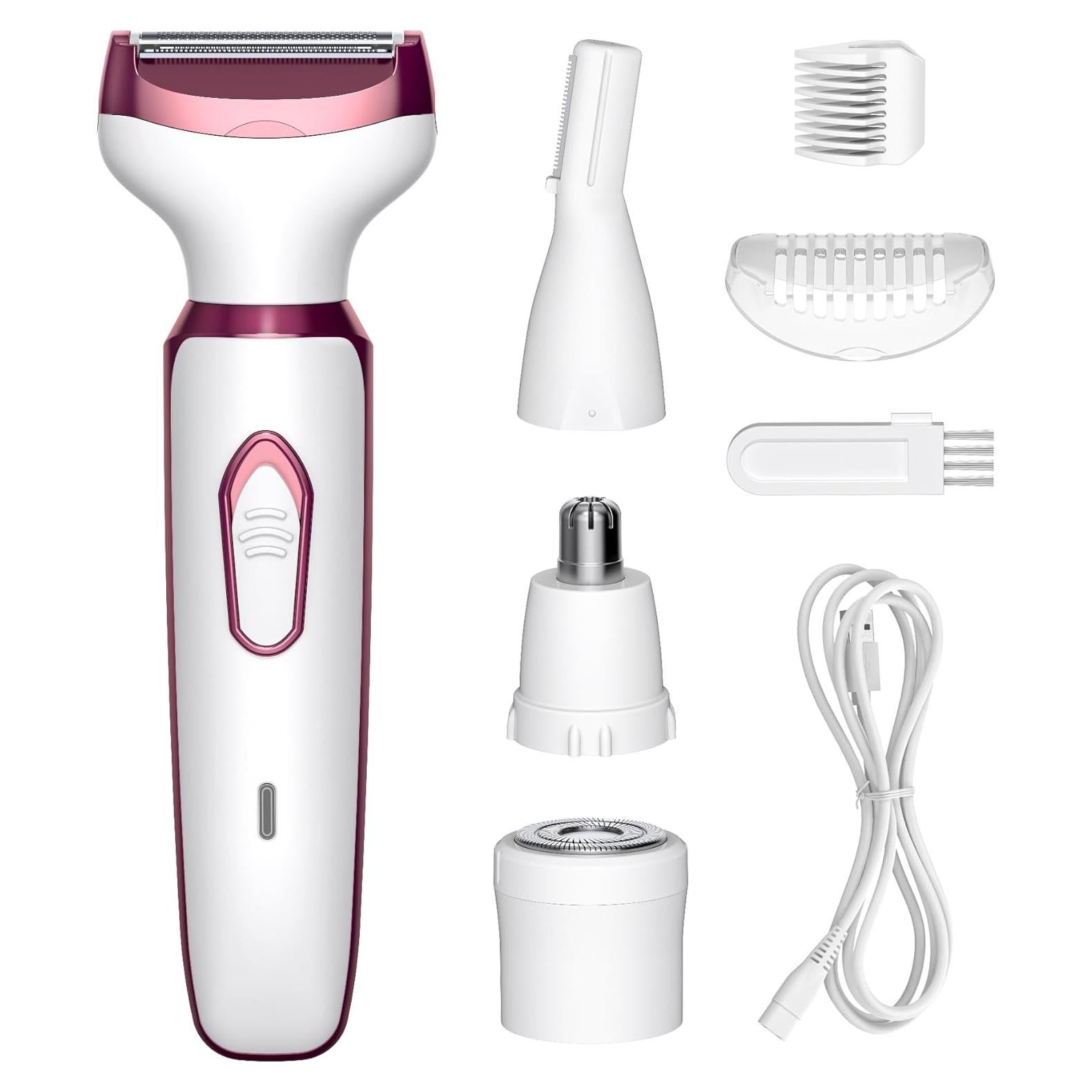 Afeitadora eléctrica 4 en 1 SEABIRD para mujeres, blanca