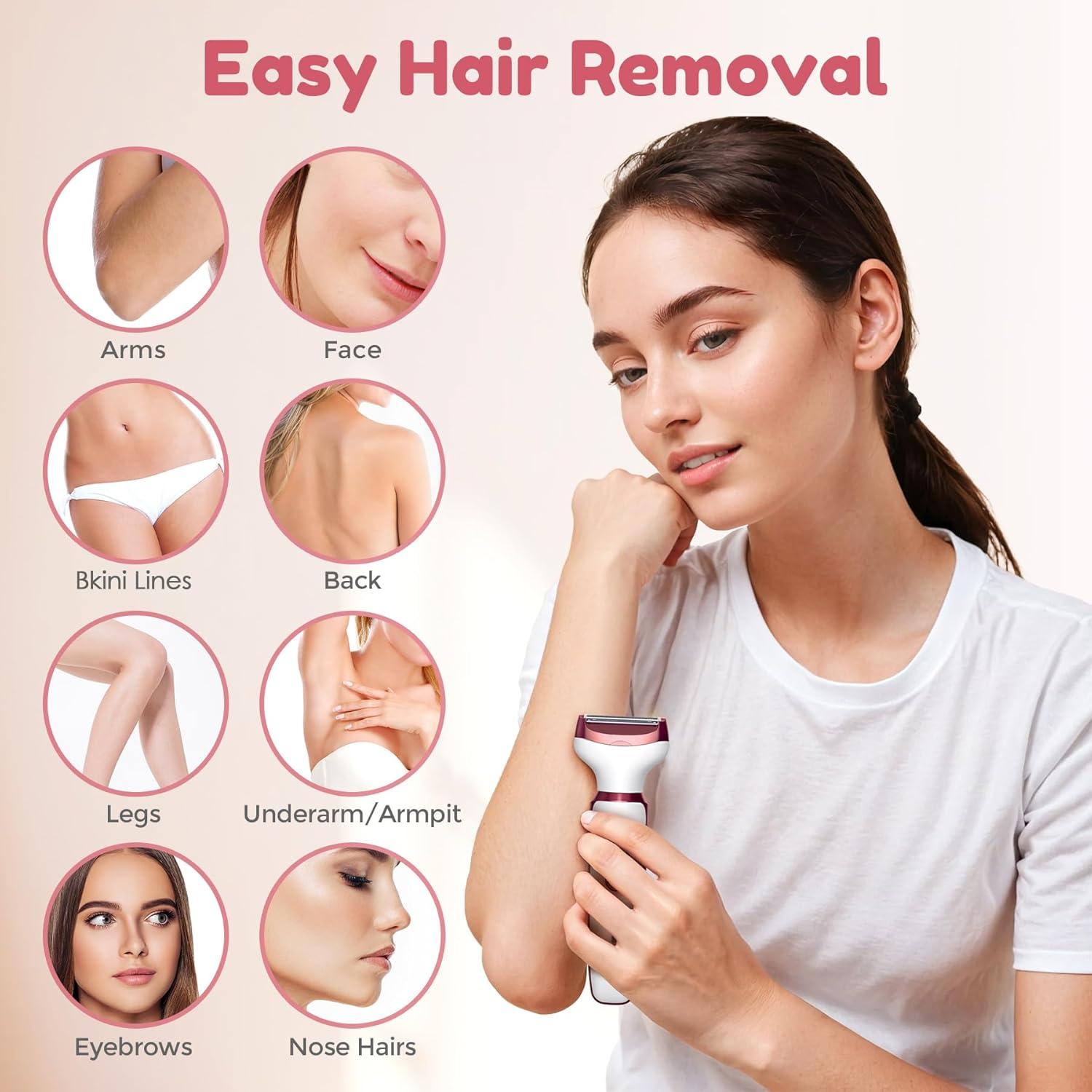 Afeitadora eléctrica 4 en 1 SEABIRD para mujeres, blanca