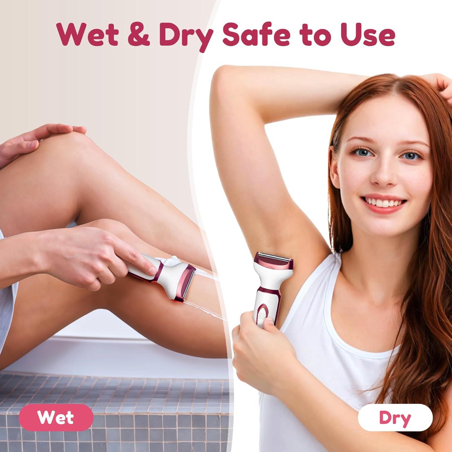 Afeitadora eléctrica 4 en 1 SEABIRD para mujeres, blanca