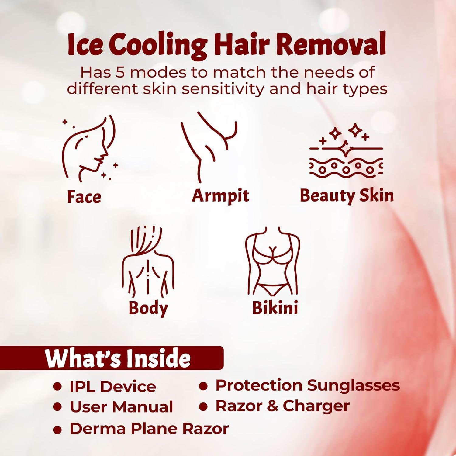 Epilador IPL Yetiless You, Eliminación de Vello Profesional