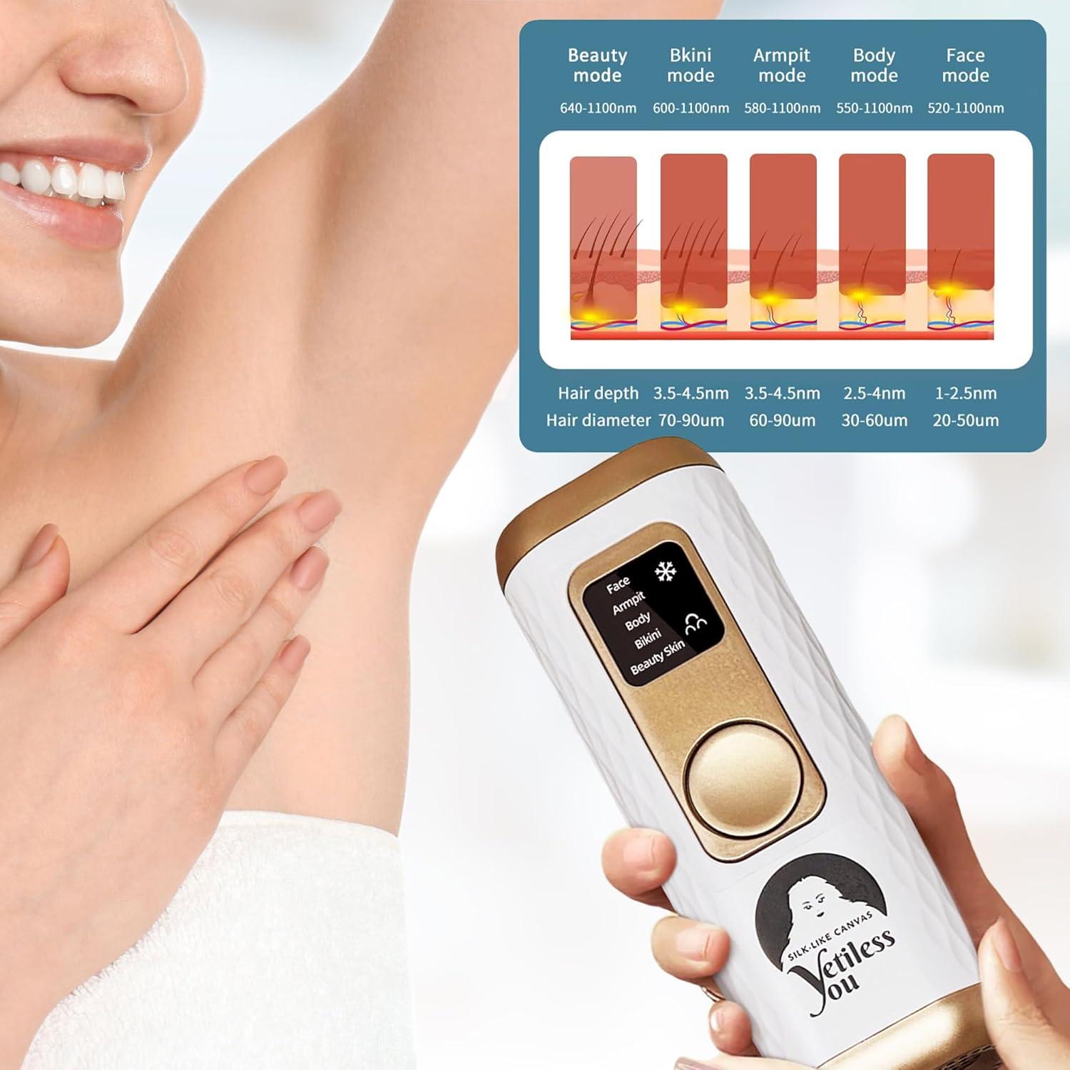 Epilador IPL Yetiless You, Eliminación de Vello Profesional
