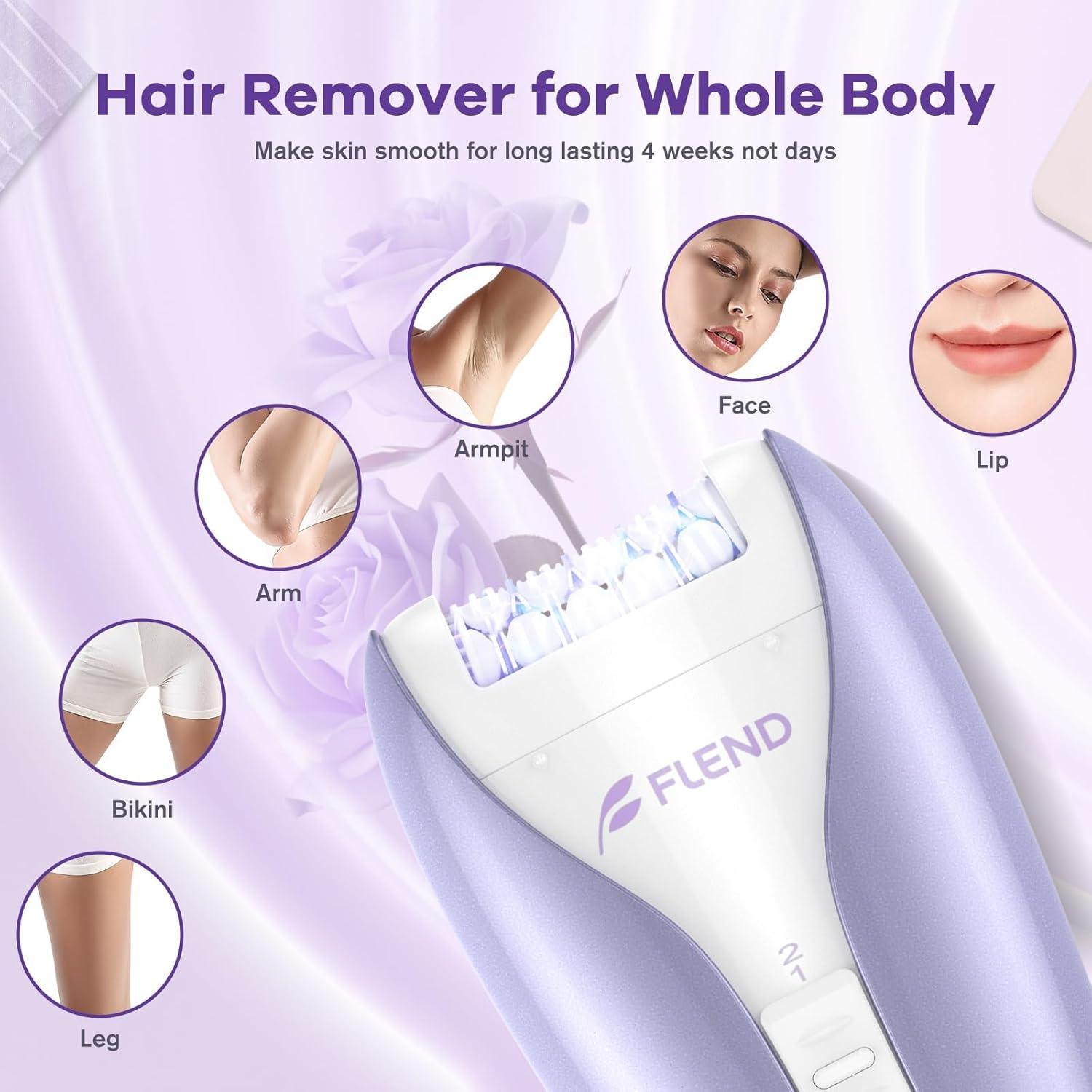 Epilador Facial Silencioso Bubbacare Recargable 2 Velocidades