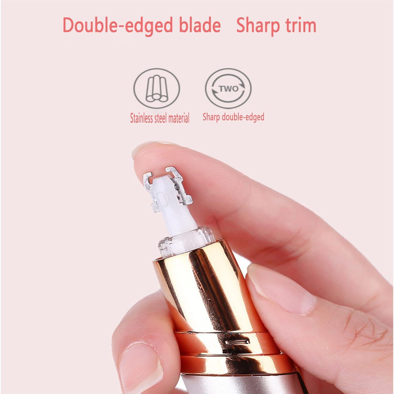 Recortador de Cejas Eléctrico CaoXiong USB Recargable Rosa