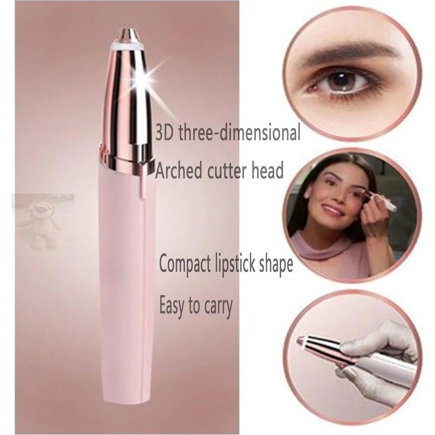 Recortador de Cejas Eléctrico CaoXiong USB Recargable Rosa