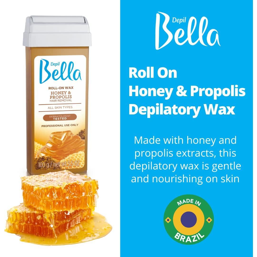 Cera Depil Bella Roll On Miel y Propóleos 99g - 14 Paquetes