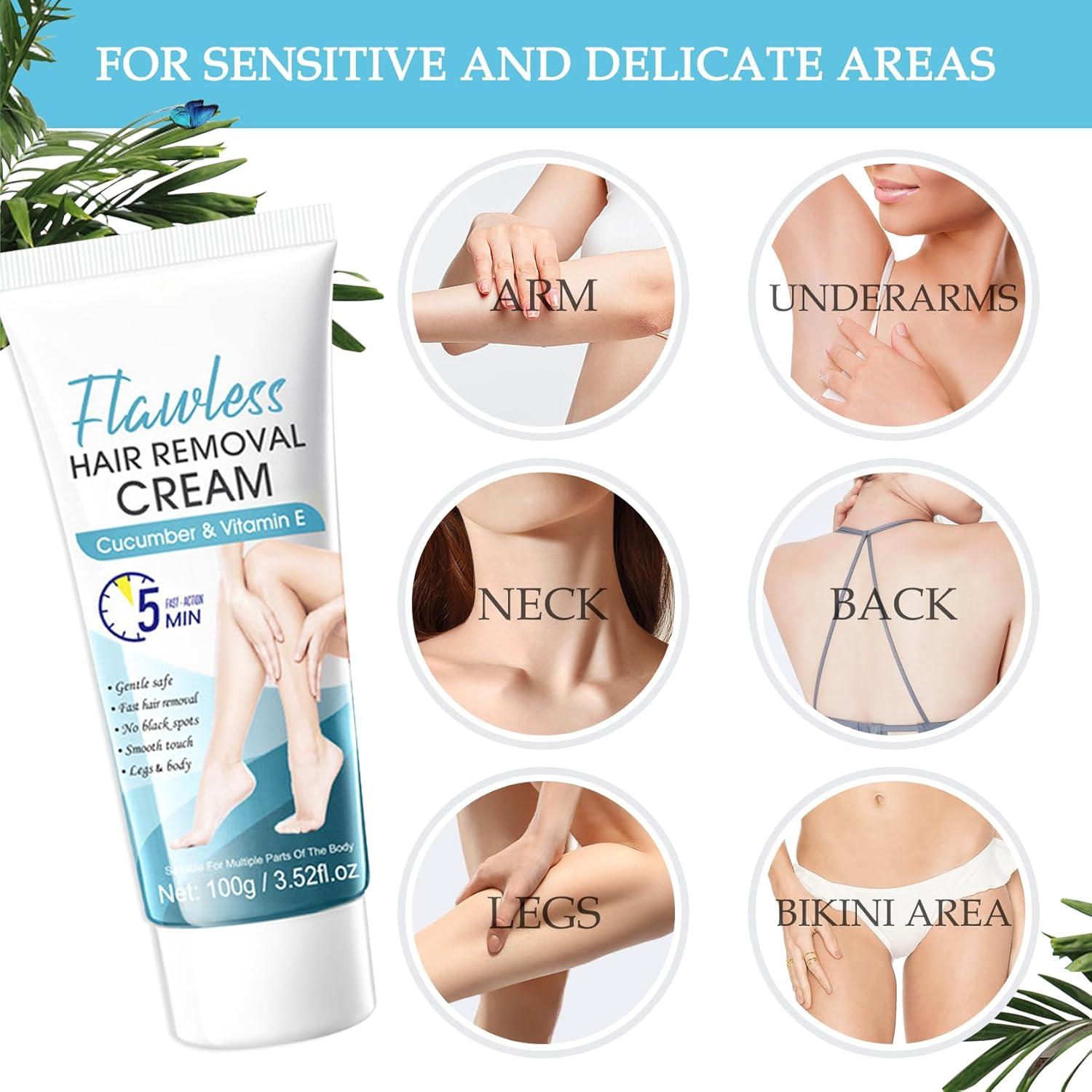 Juego de 3 Crema Depilatoria LZYLLS Hidratante 99.22g