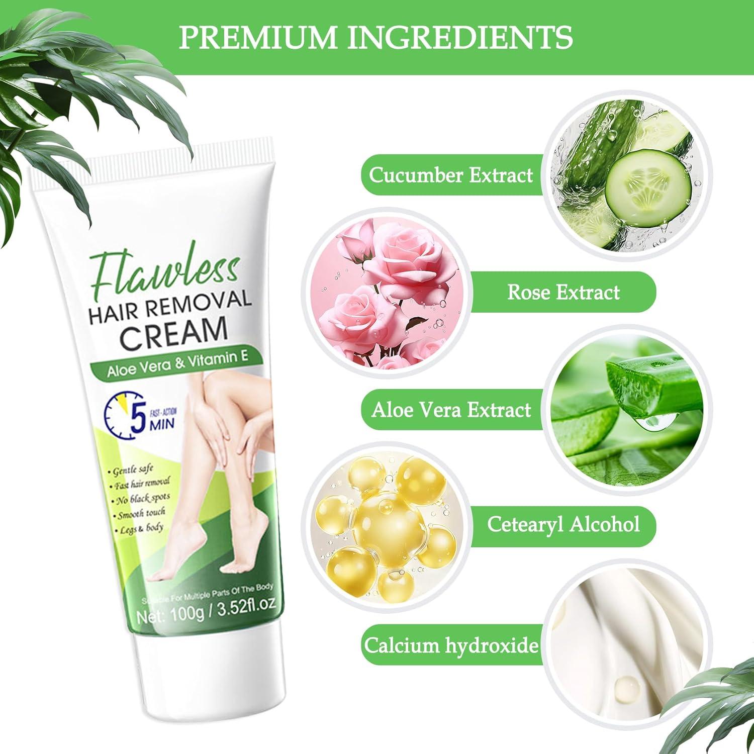 Juego de 3 Crema Depilatoria LZYLLS Hidratante 99.22g