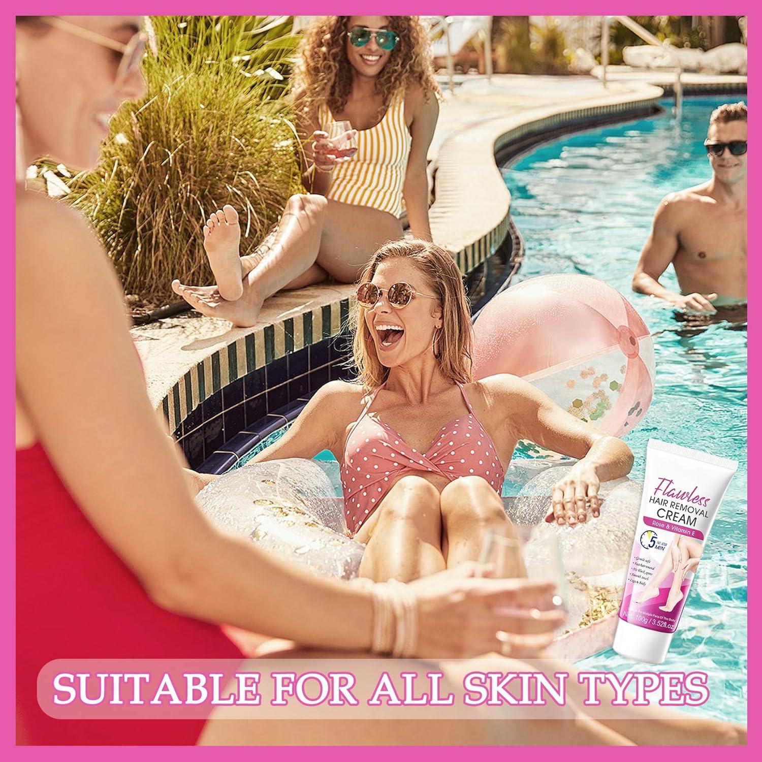 Juego de 3 Crema Depilatoria LZYLLS Hidratante 99.22g