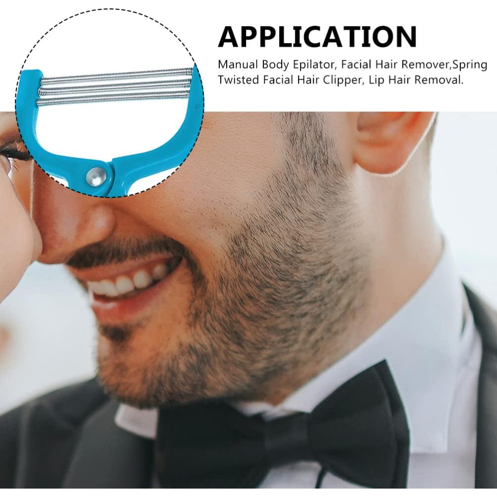 3 Piezas Removedor de Vello Facial FOMIYES con Resorte Manual