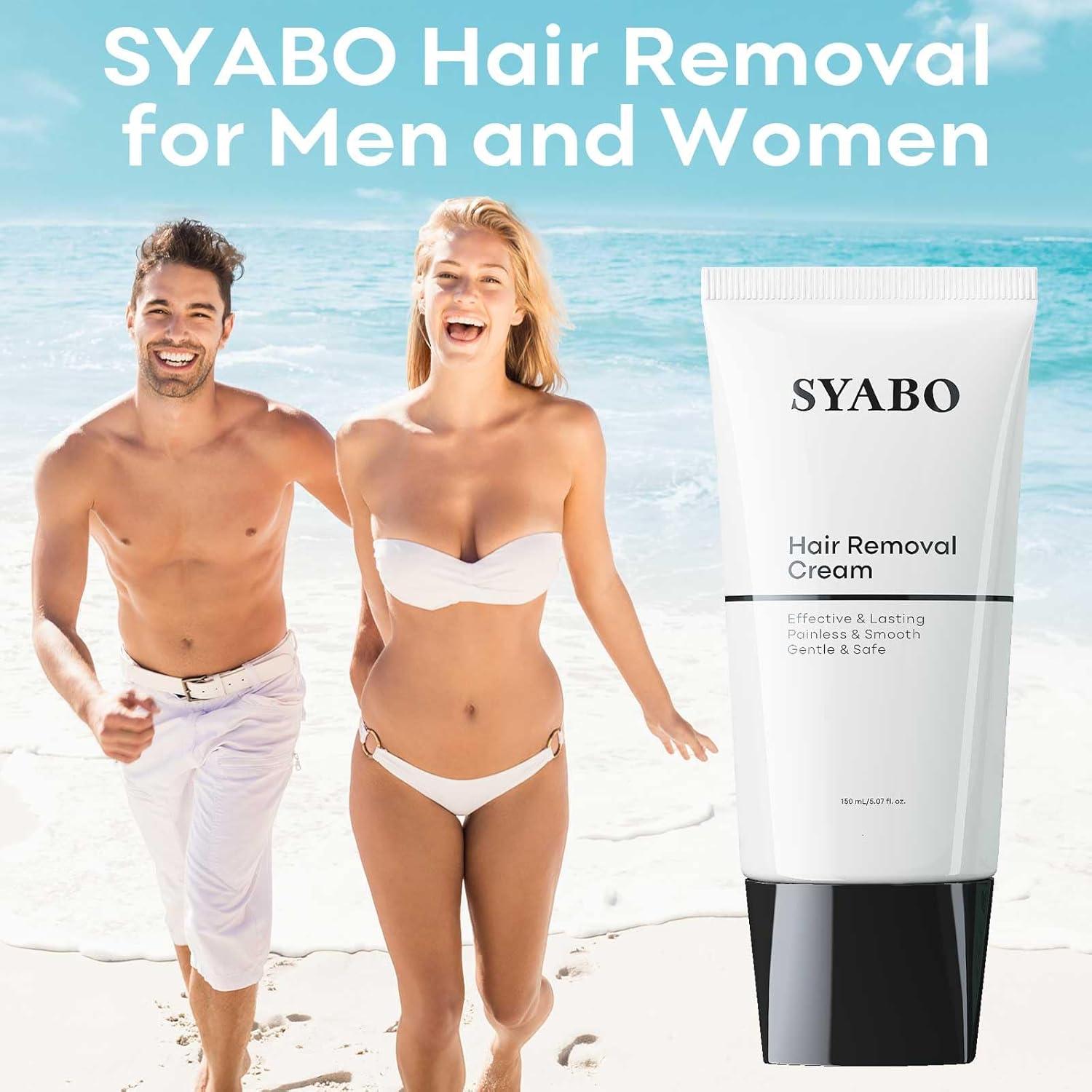 Crema Depilatoria SYABO 150ml x 2 para Piel Sensible - Bikini, Piernas, Axilas