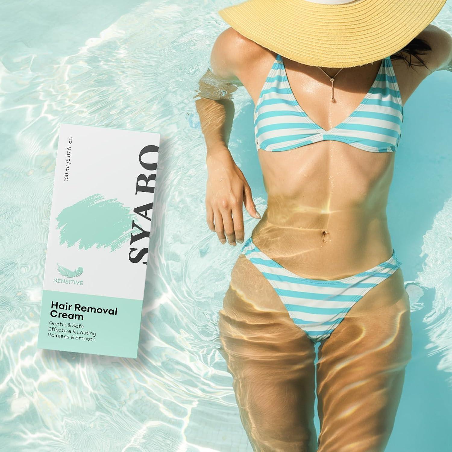 Crema Depilatoria SYABO 150ml x 2 para Piel Sensible - Bikini, Piernas, Axilas