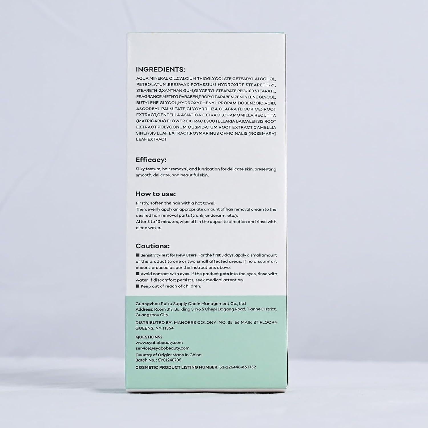 Crema Depilatoria SYABO 150ml x 2 para Piel Sensible - Bikini, Piernas, Axilas