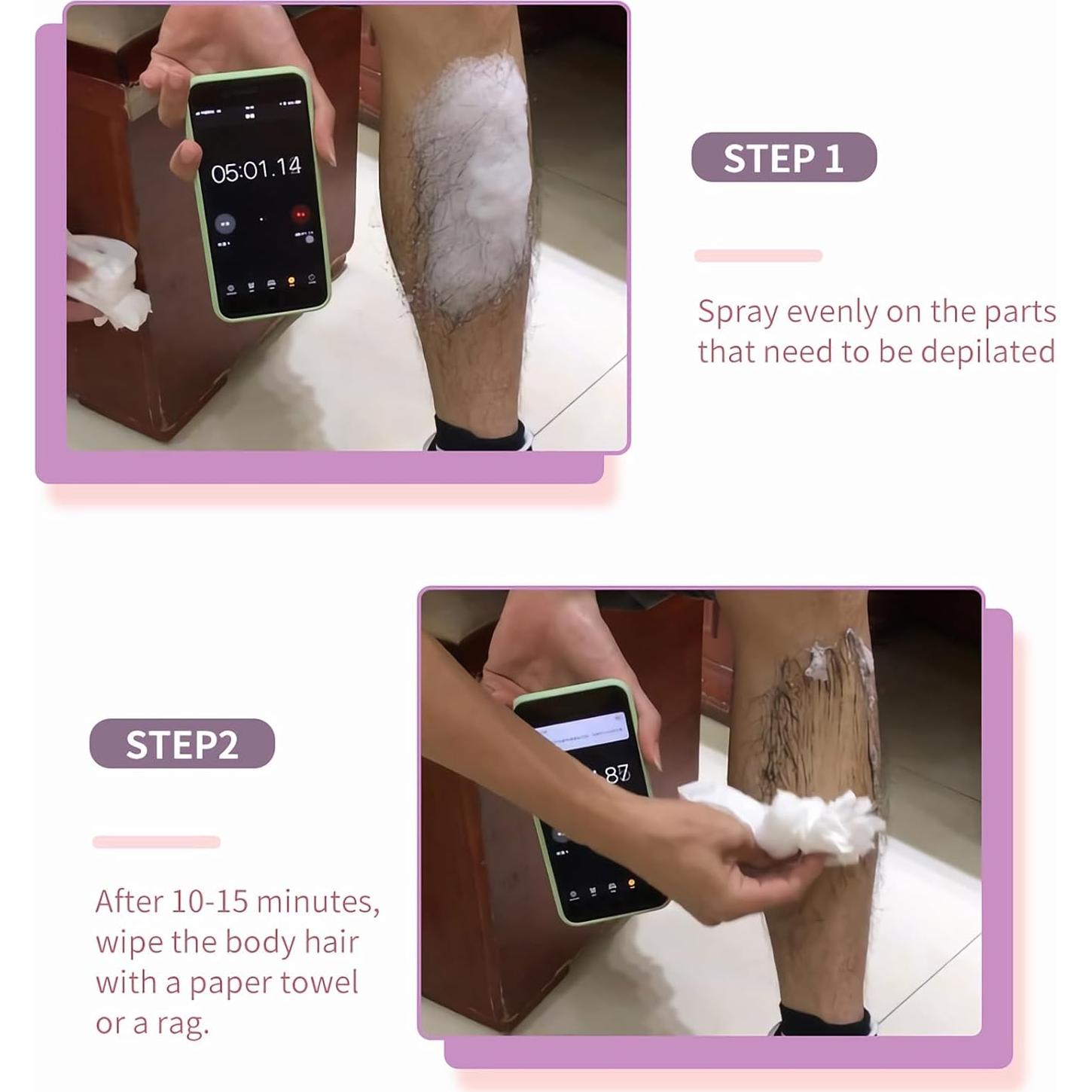 Spray Depilatorio Deepmind 140g para Todo Tipo de Piel