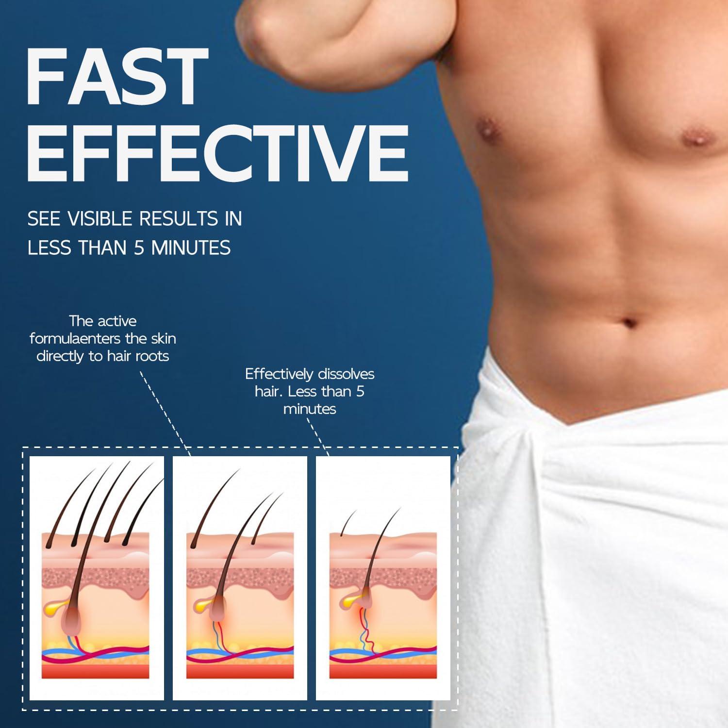 Crema Depilatoria Íntima para Hombres LABJD 2 Paquetes 181g