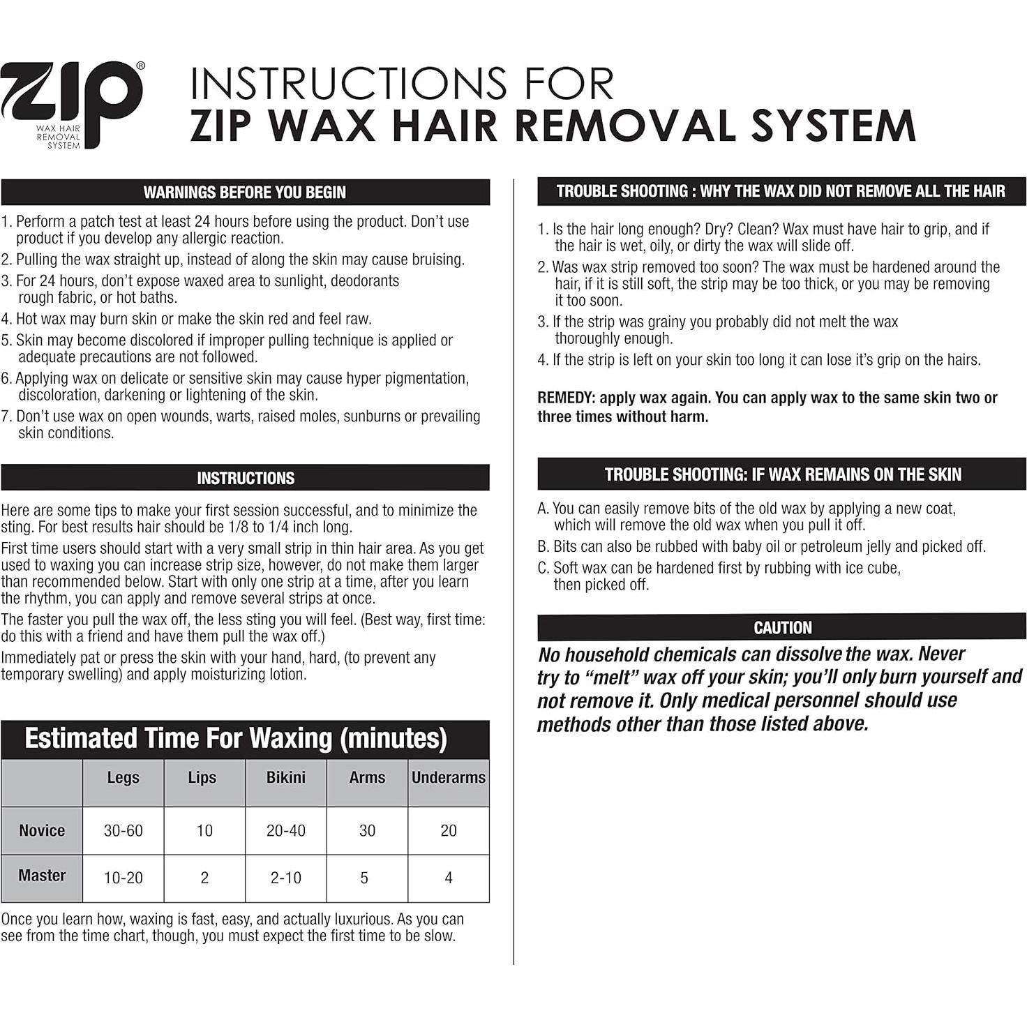 Kit de Depilación Zip Wax 198g - Cera Natural para Piel Sensible