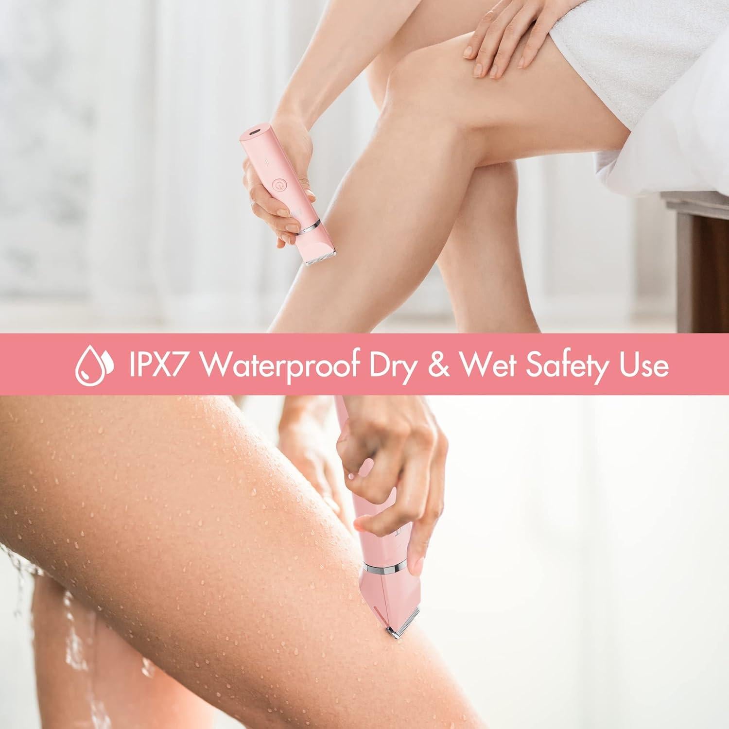 Recortadora Eléctrica de Bikini AIBRIT PRO YP-7017 Rosa 2 en 1