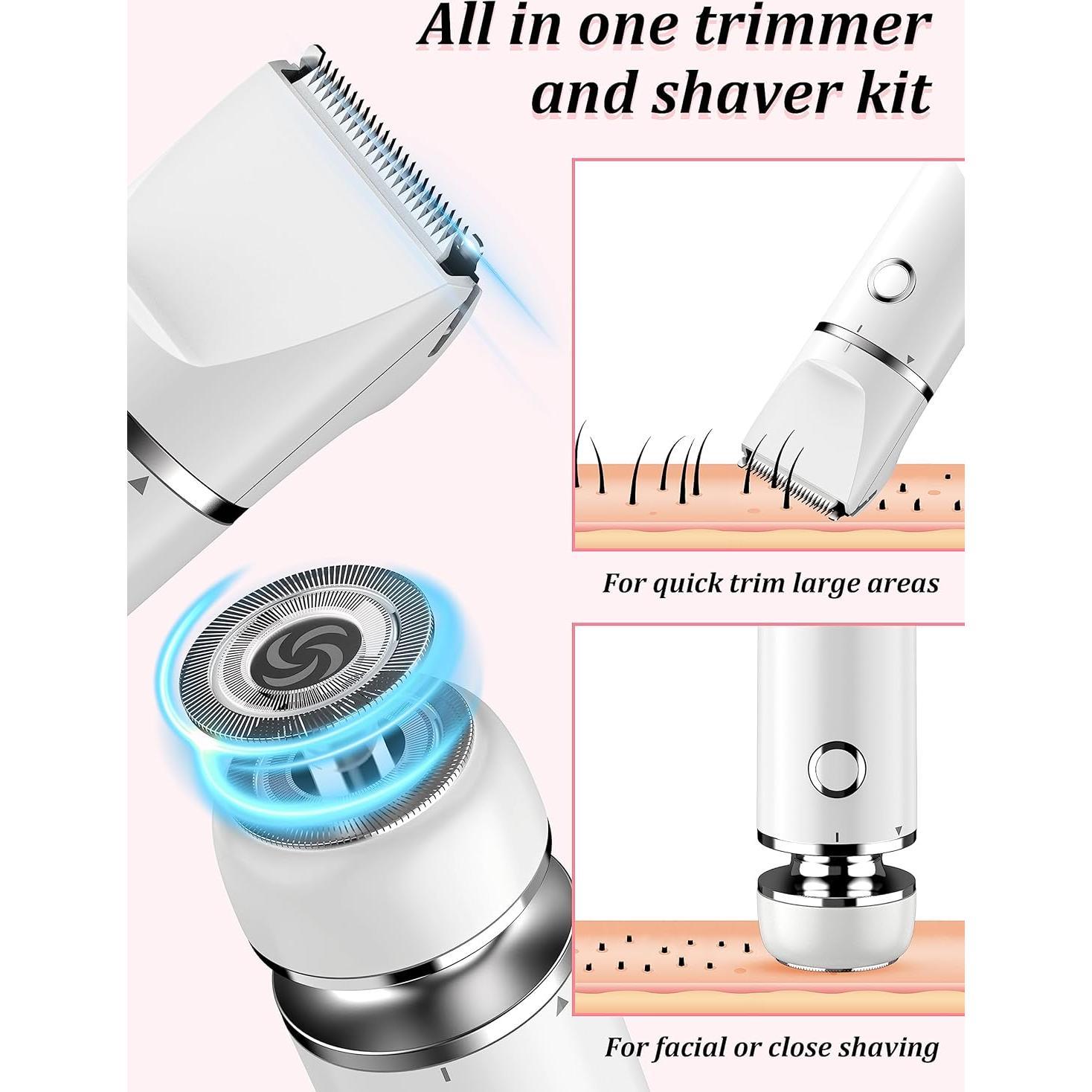 Recortadora y Afeitadora de Bikini Cayzor 2 en 1 Impermeable