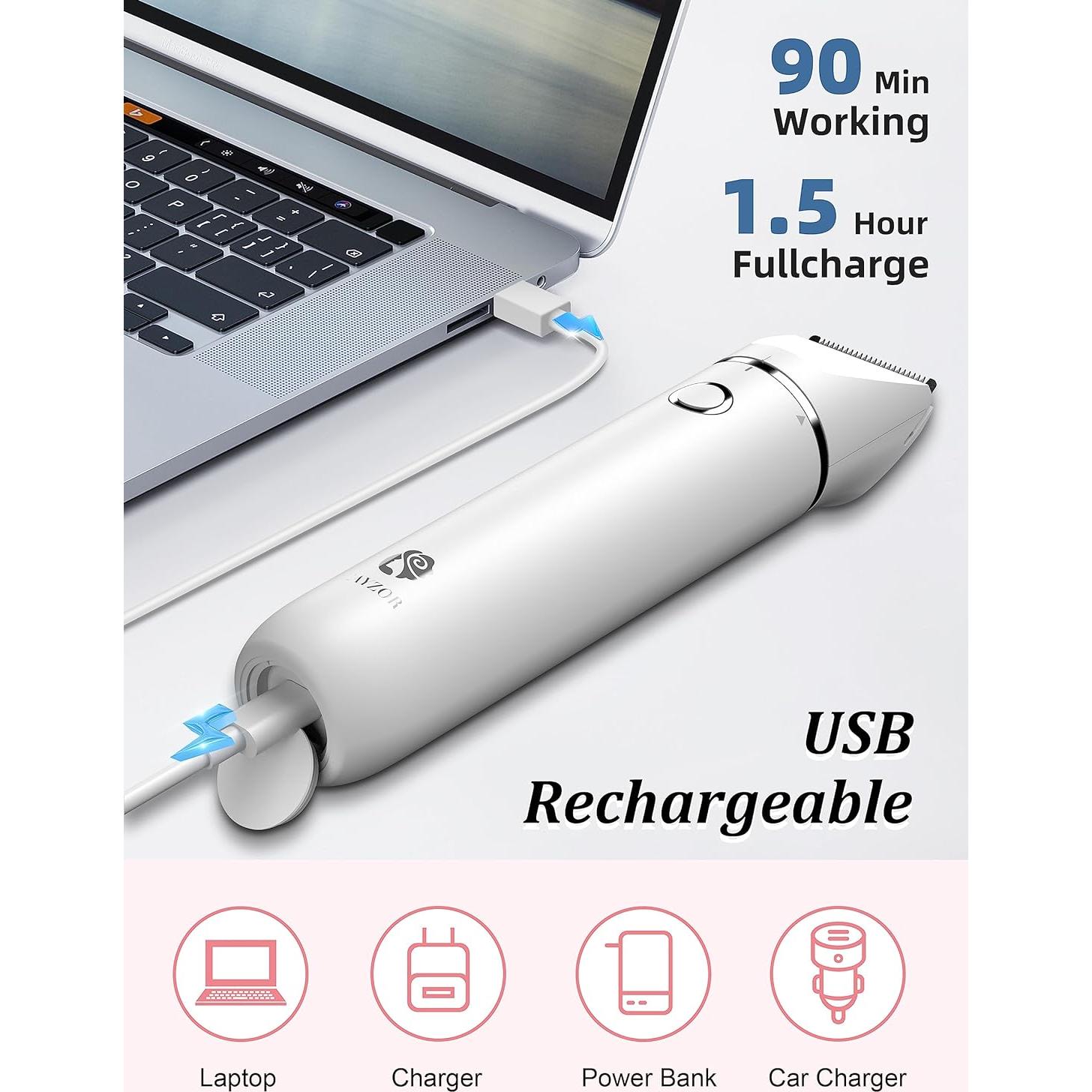 Recortadora y Afeitadora de Bikini Cayzor 2 en 1 Impermeable