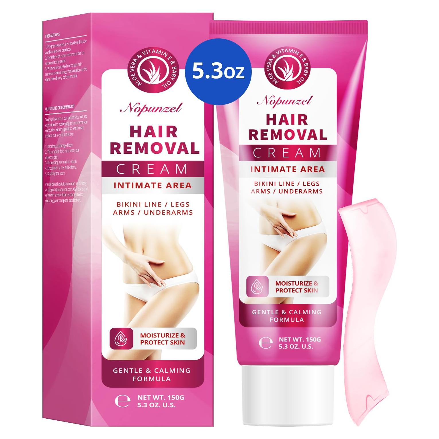 Crema Depilatoria NOPUNZEL 150g para Mujeres - Áreas Íntimas y Bikini