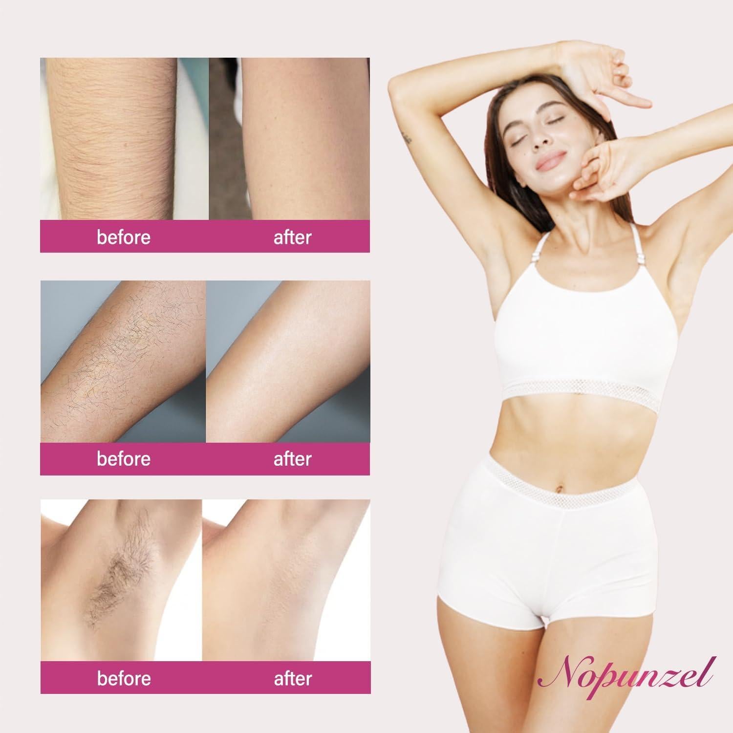 Crema Depilatoria NOPUNZEL 150g para Mujeres - Áreas Íntimas y Bikini