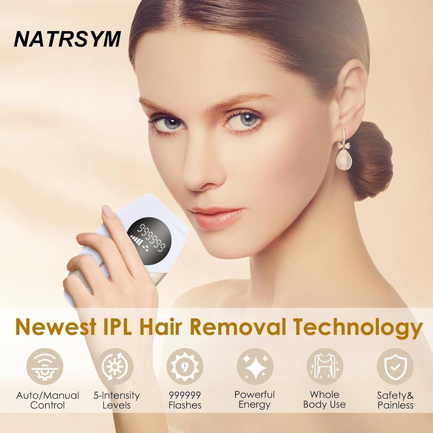 Depiladora Láser IPL NATRSYM para Uso en Casa - Indolora y Efectiva