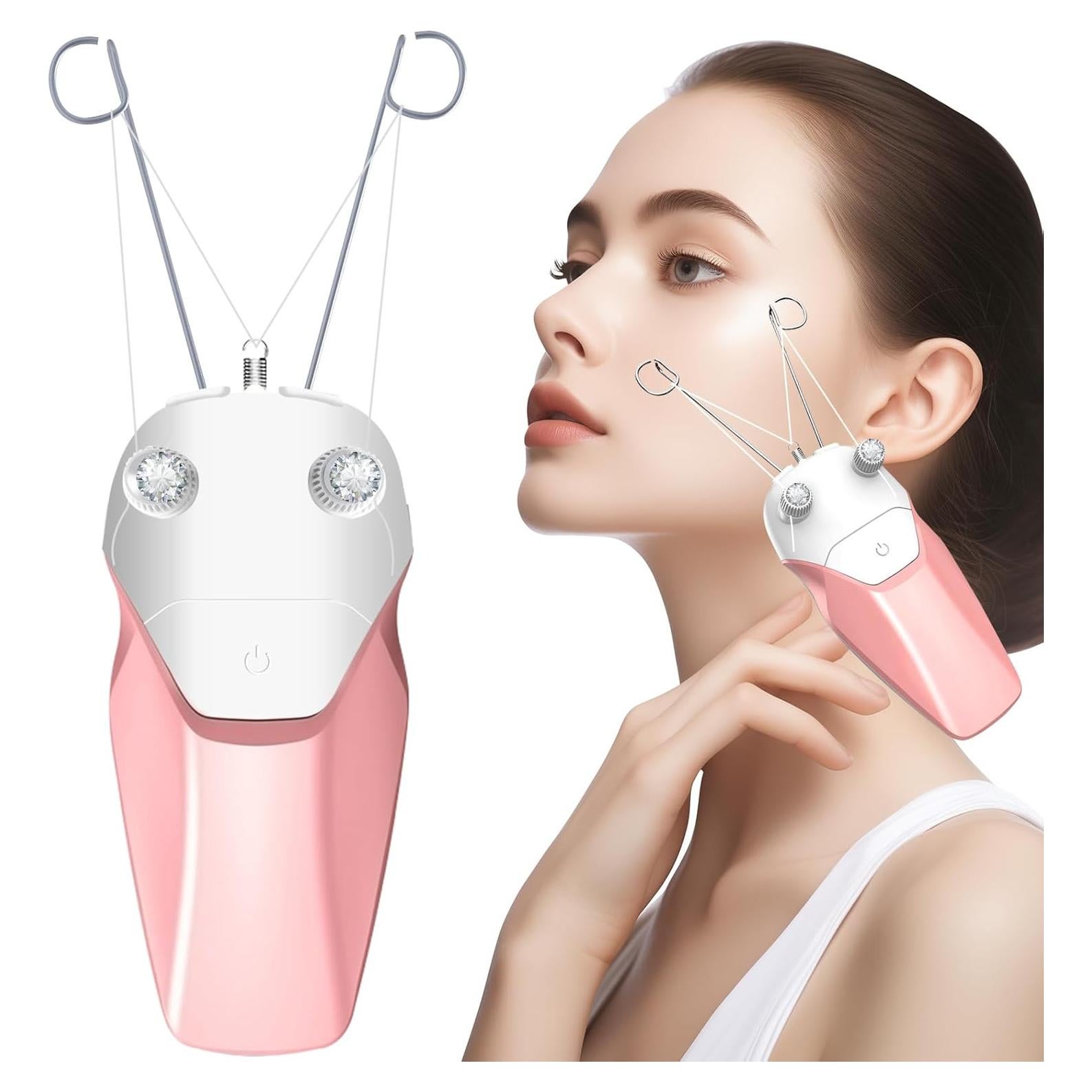 Depiladora Facial Eléctrica WAYCOM Recargable USB Rosa