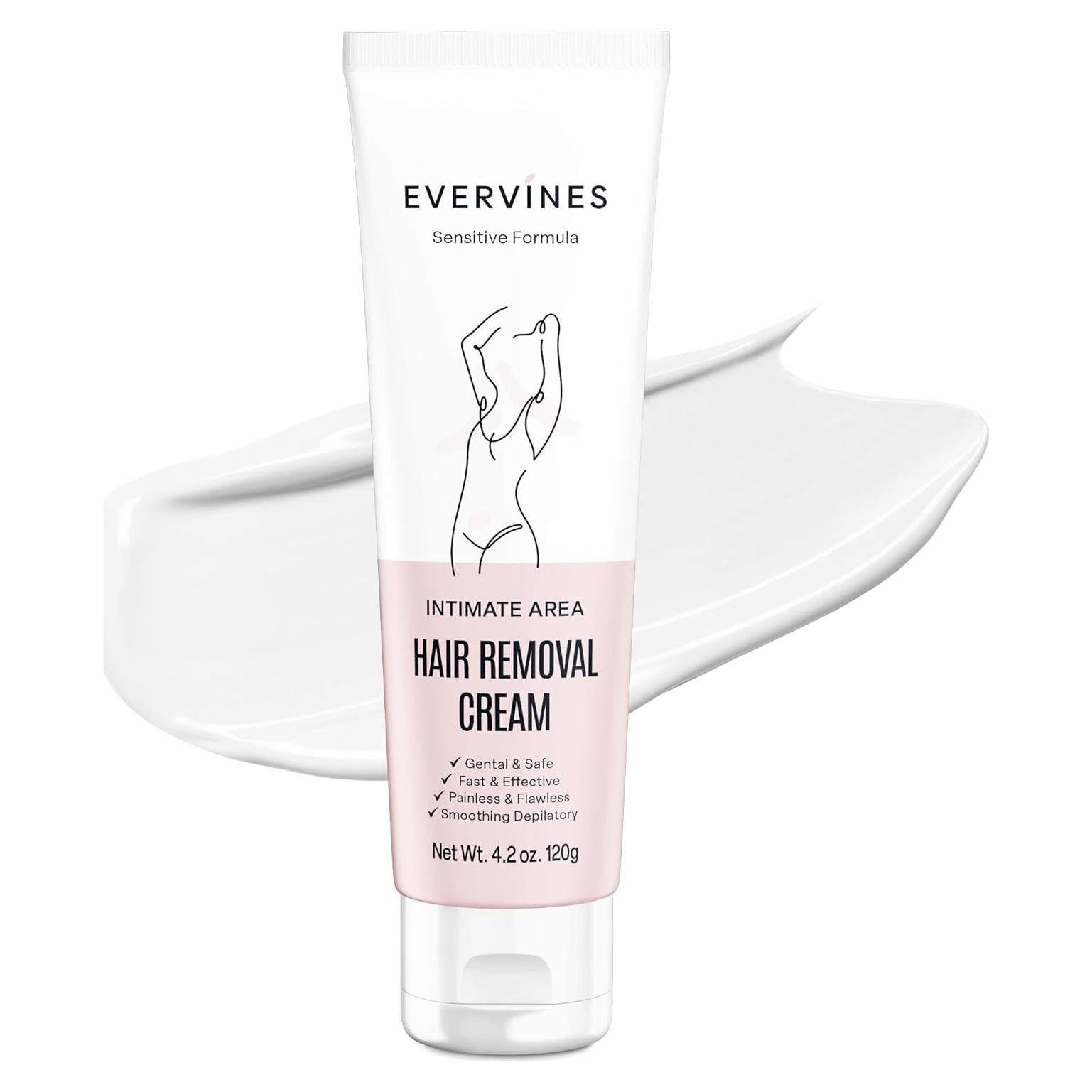 Crema Depilatoria Evervines 121.9g - Uso en Casa y Viaje