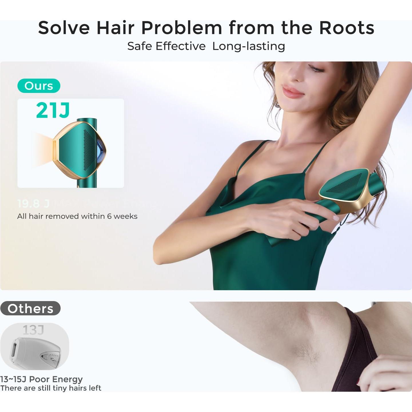 Depiladora Láser IPL LUBEX D-1196B para Mujeres y Hombres