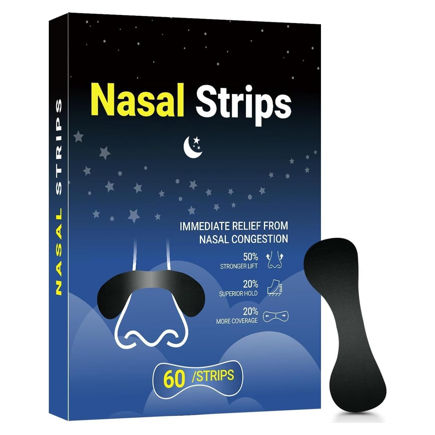 Tiras Nasales Hipoalergénicas ZXNZX para Ronquidos - 60 Unidades