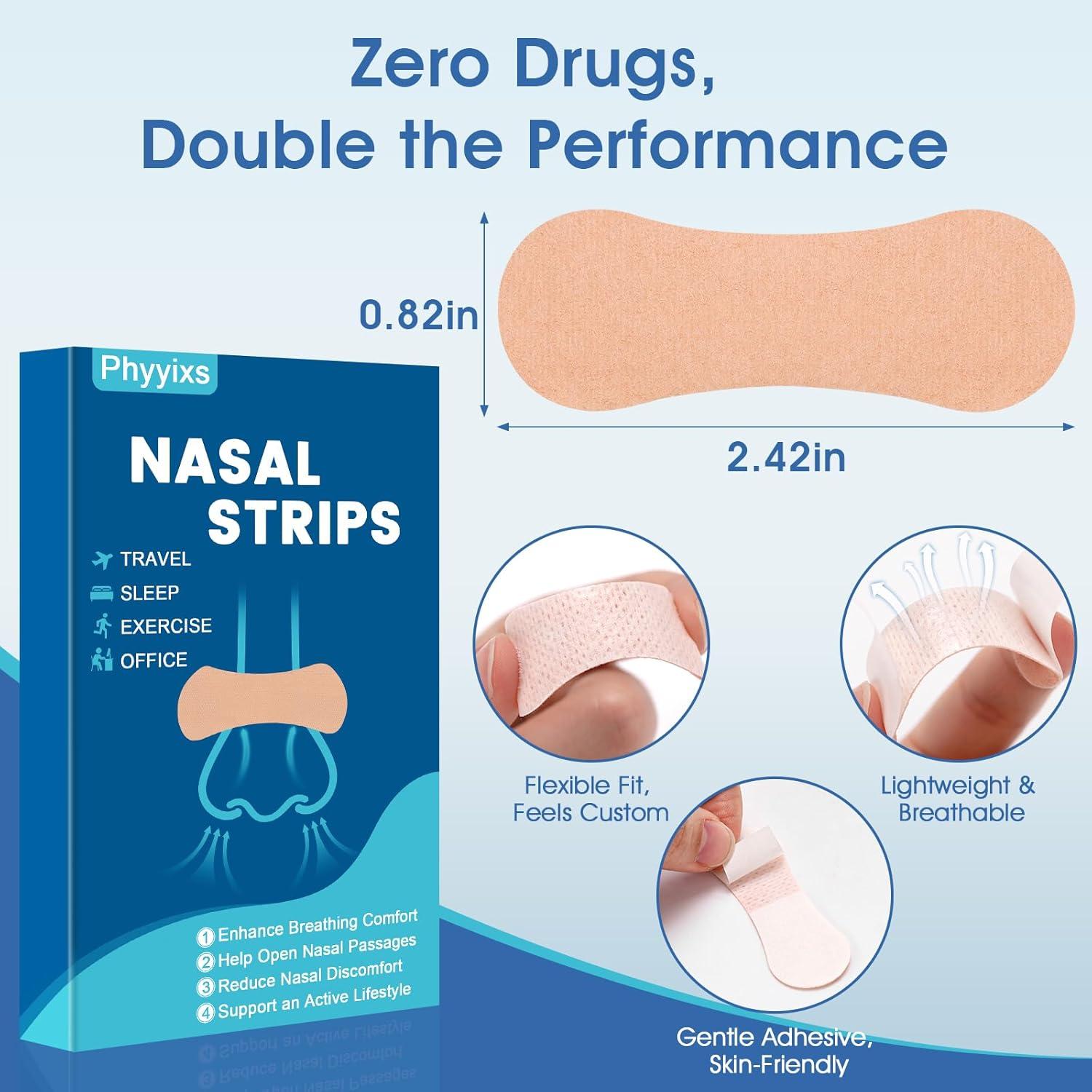 Tiras Nasales Adhesivas Phyyixs - 70 Unidades, Fuerza Extra, Hipoalergénicas