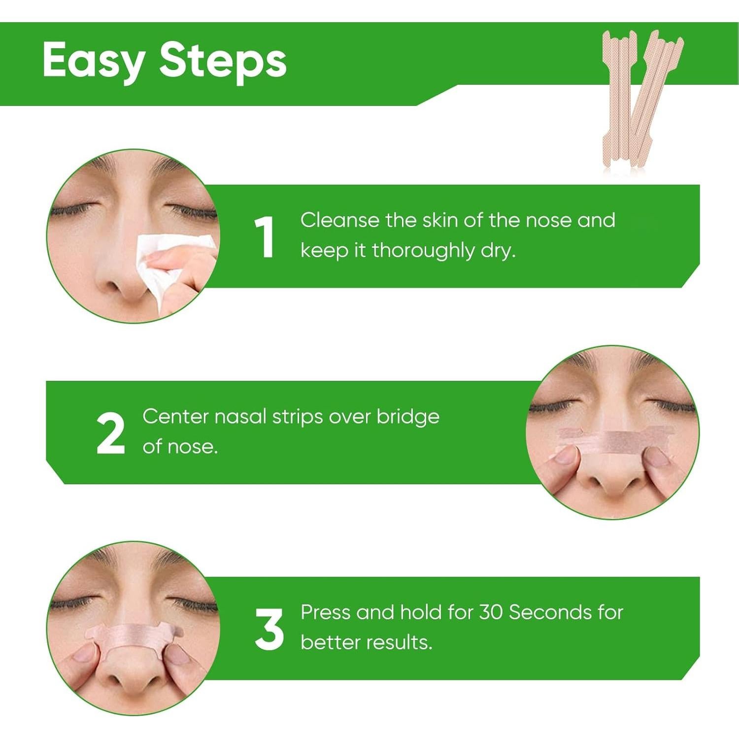 Tiras Nasales Anti Ronquidos TOMENGBEIAABBCC - 100 Pcs