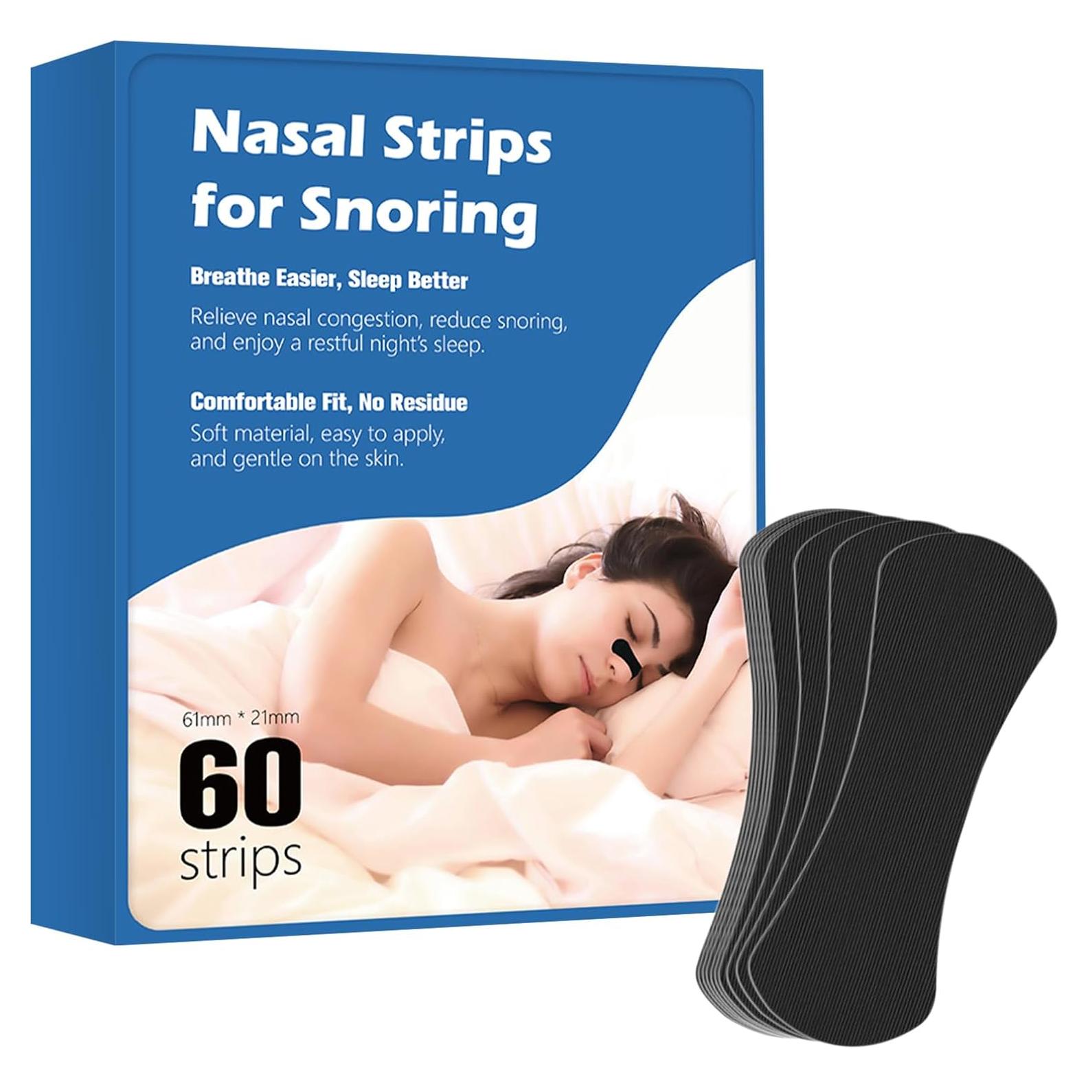 Tiras Nasales Hipoalergénicas SuneSaeI - 60 Unidades para Ronquidos