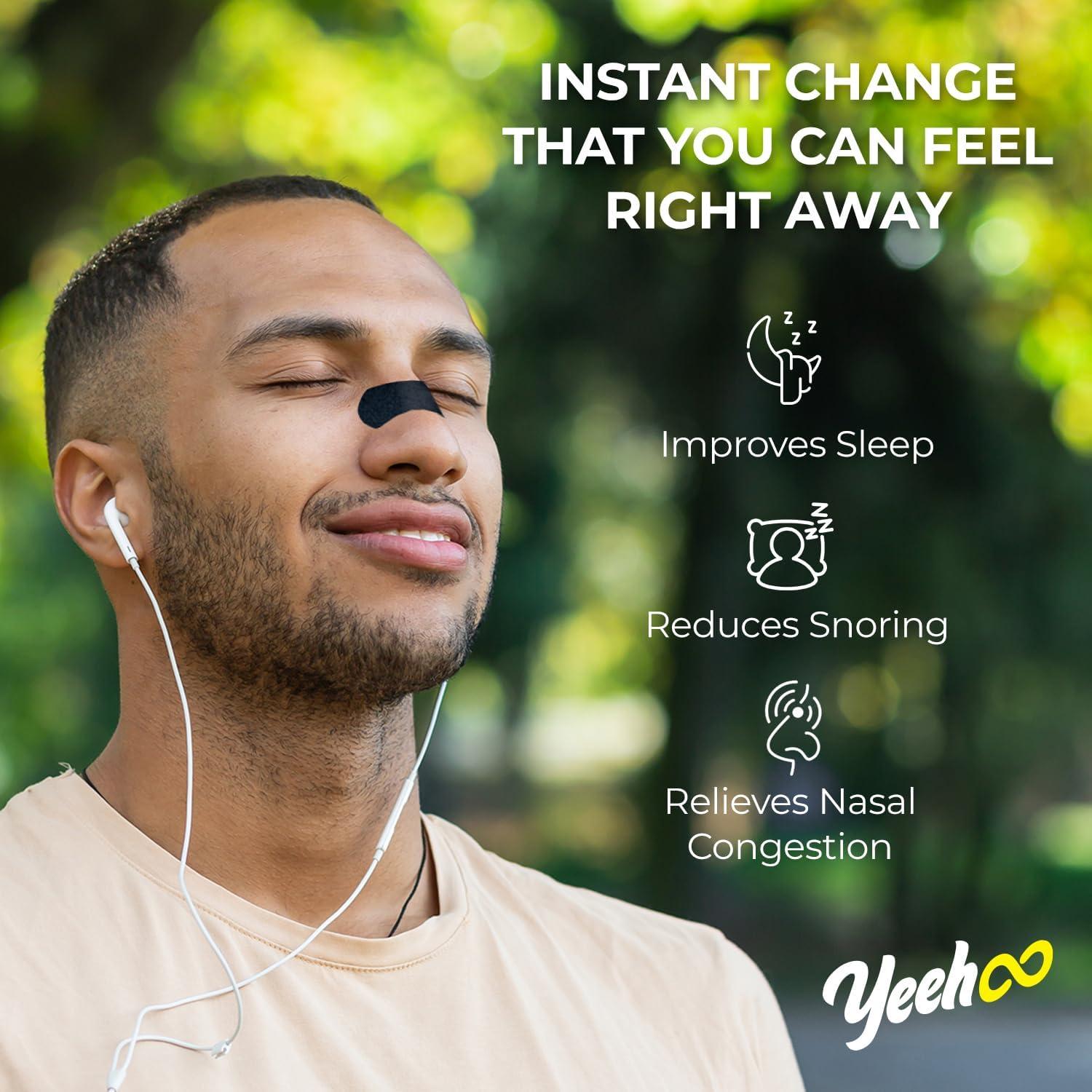 Tiras Nasales YeeHoo para Ronquidos - 30 Unidades - Alivio Congestión