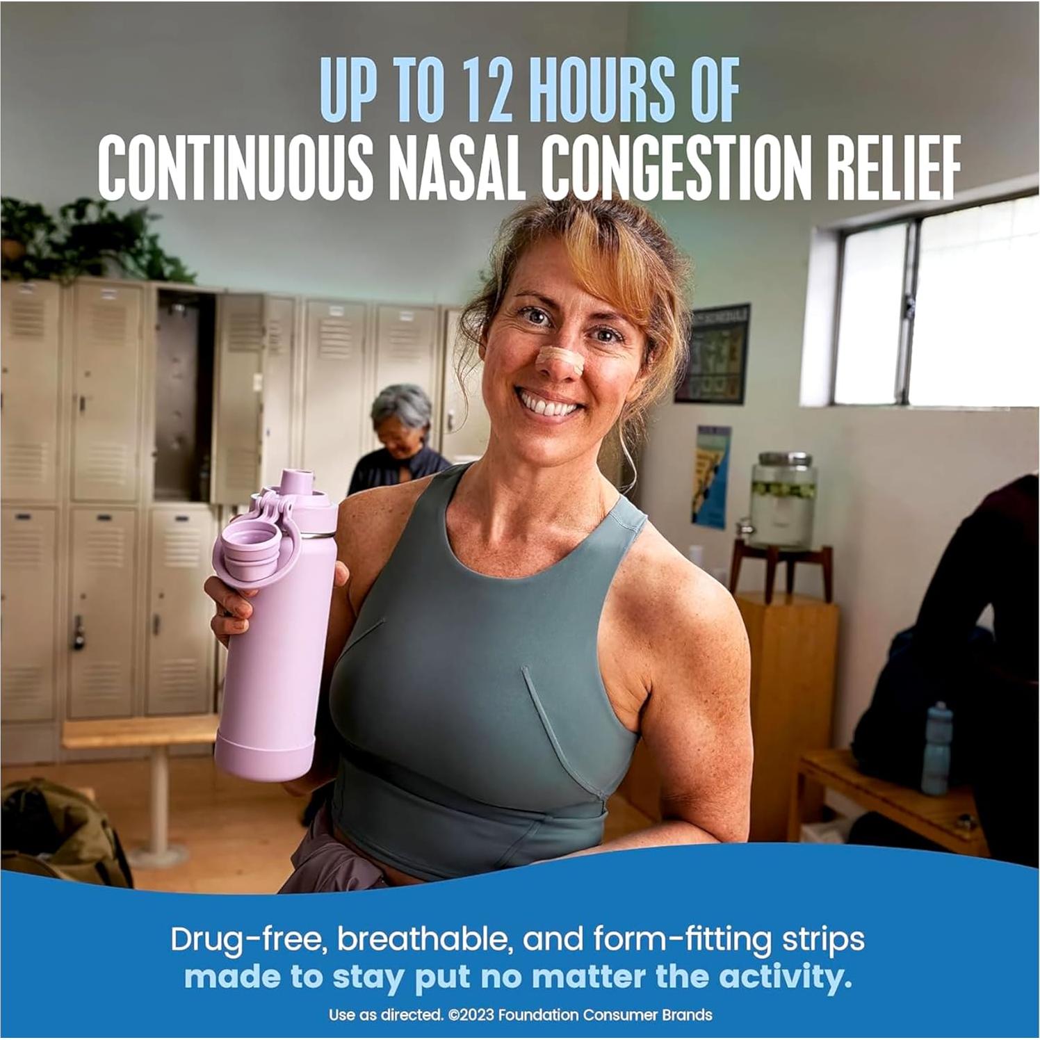 Tiras Nasales Breathe Right Original Grande Beige 30 Unidades