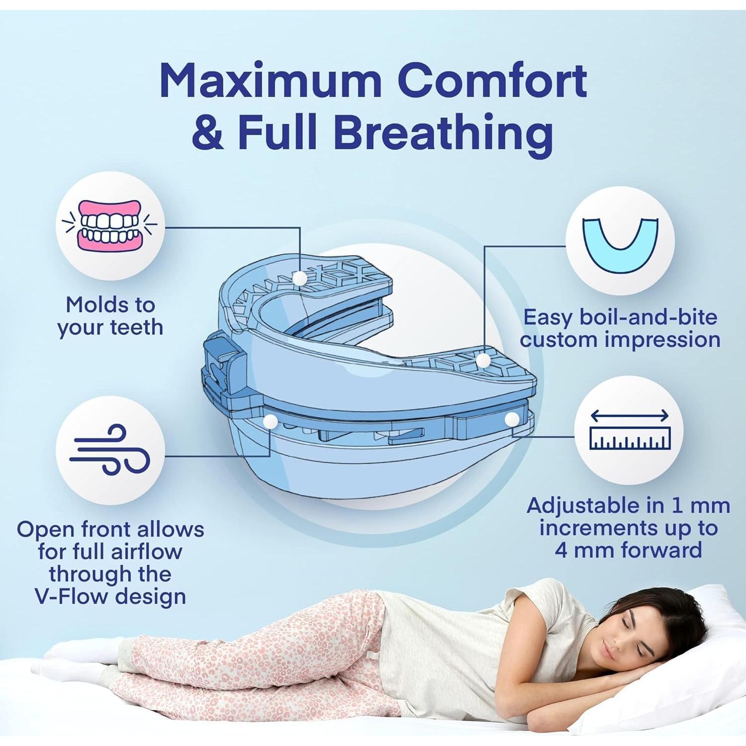 Protector Bucal Anti Ronquidos Fissiontech Azul - Aprobado FDA