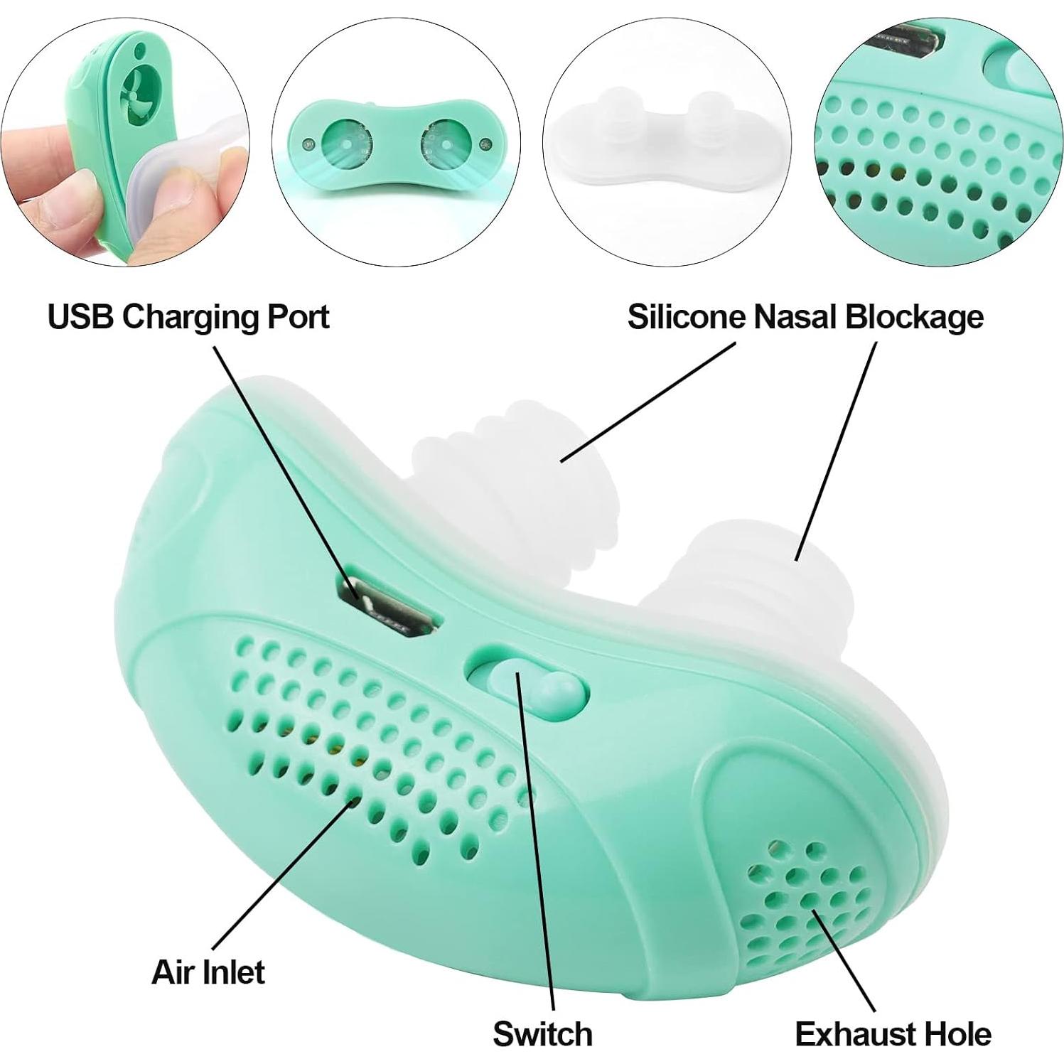 Dispositivo Antironquidos Hualai Mini Verde Menta Recargable