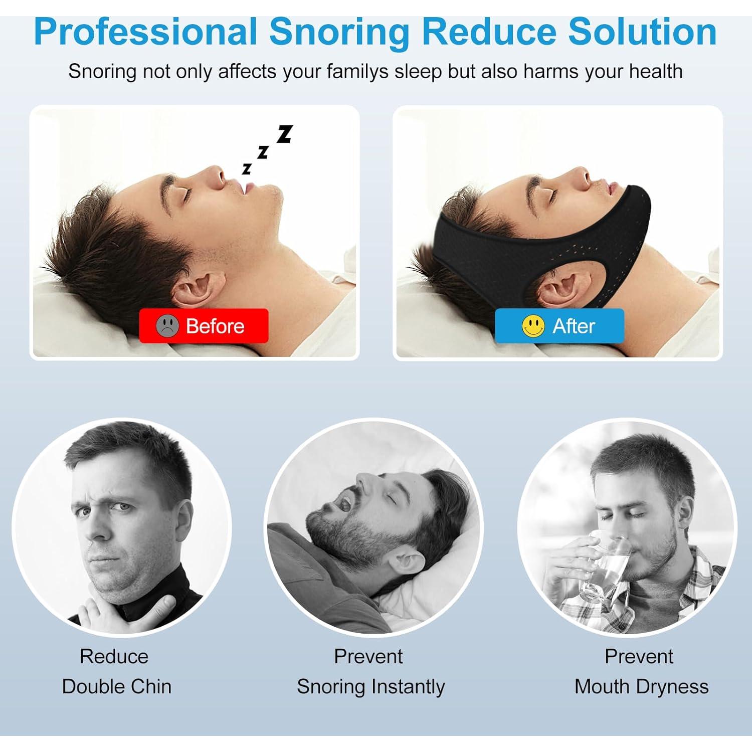 Correa Anti Ronquidos LUNIA Ajustable para Hombres y Mujeres