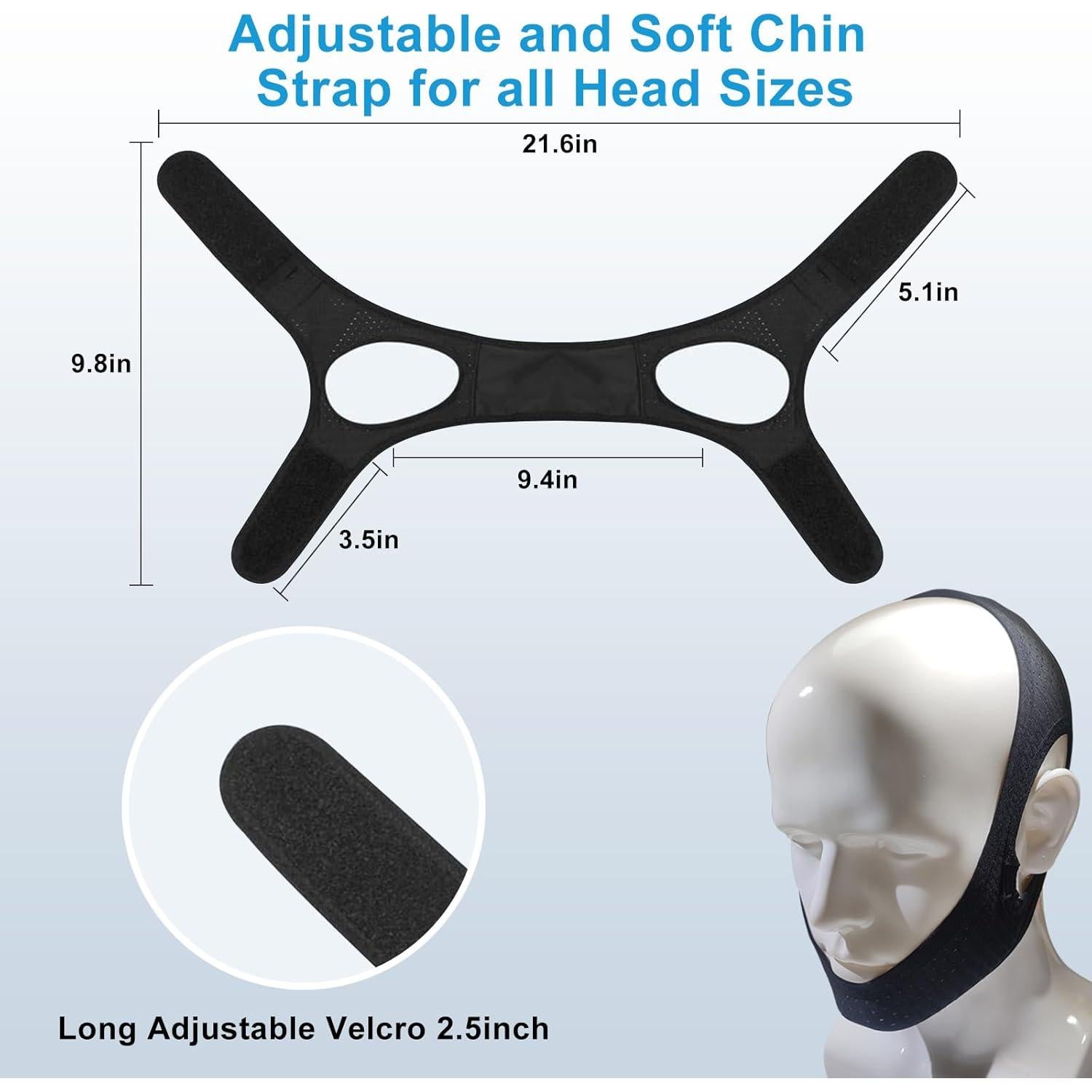 Correa Anti Ronquidos LUNIA Ajustable para Hombres y Mujeres
