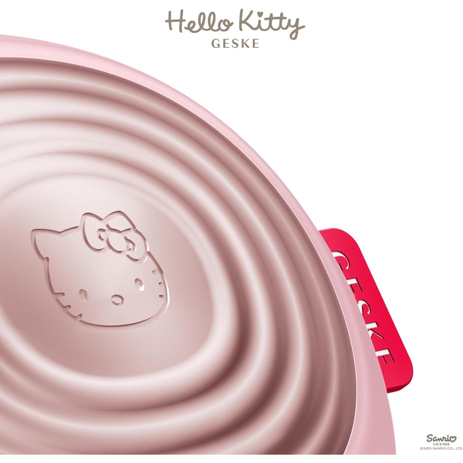 Cepillo Facial Térmico Sonic GESKE Hello Kitty 5 en 1 Rosa