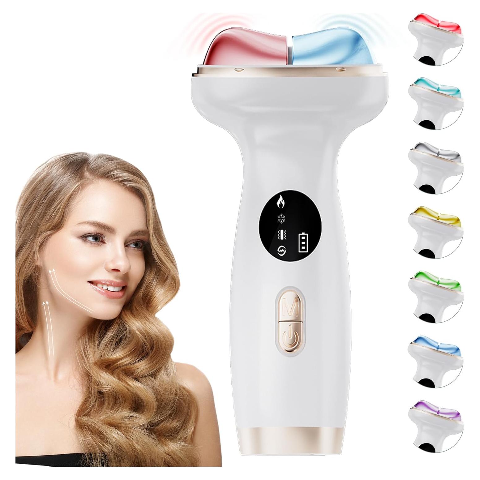 Masajeador Facial 7 en 1 ZoGoo - Calor y Frío LED para Piel