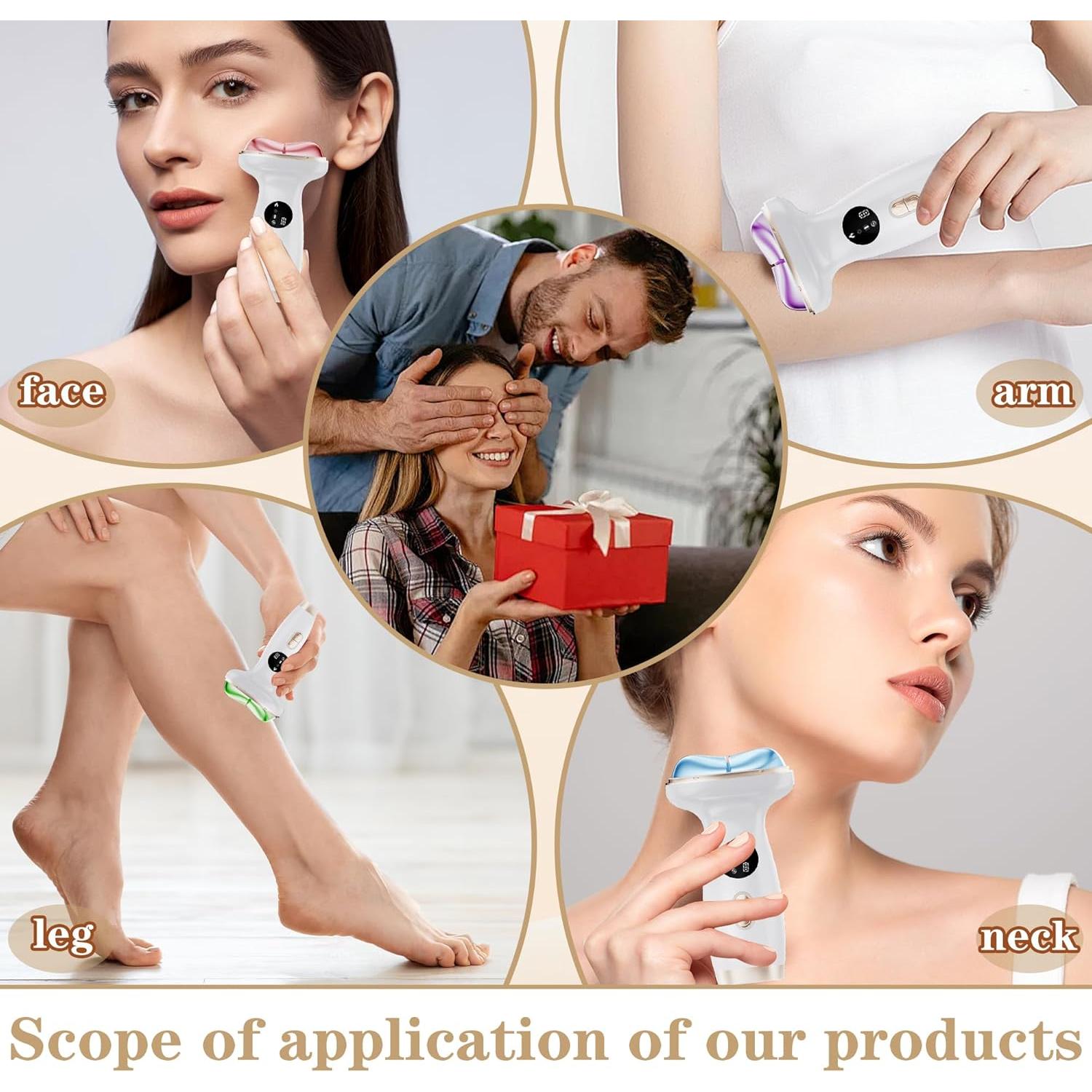 Masajeador Facial 7 en 1 ZoGoo - Calor y Frío LED para Piel