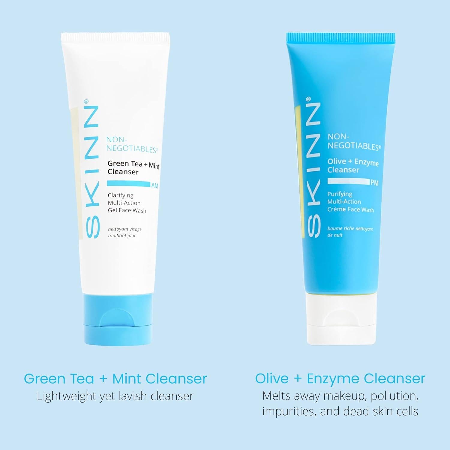 Paquete Limpiador Facial SKINN Mañana y Noche 226.8g