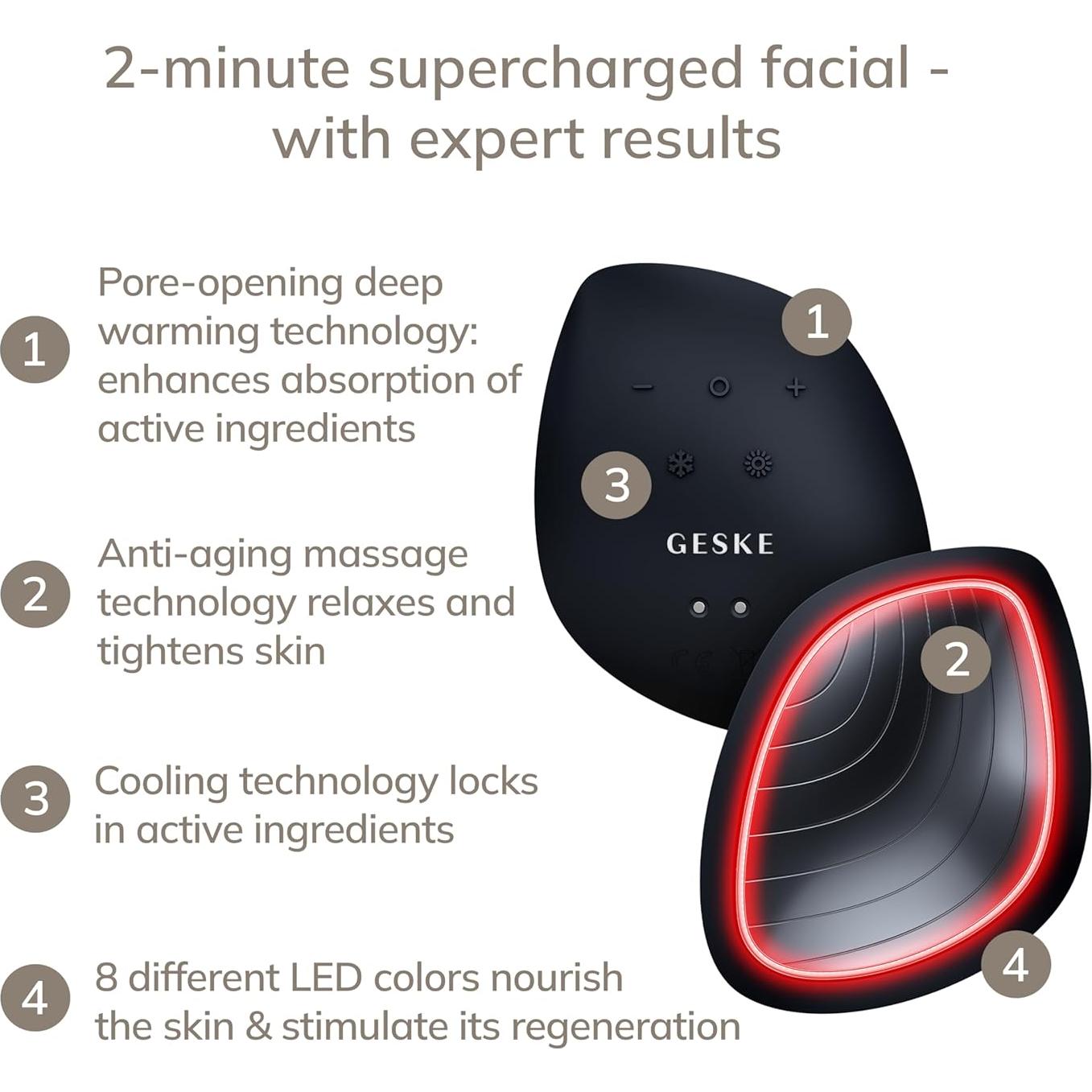 Máscara Térmica y Fría GESKE GK000002BK01 9 en 1 LED Belleza