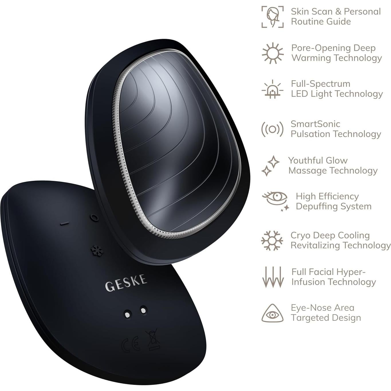 Máscara Térmica y Fría GESKE GK000002BK01 9 en 1 LED Belleza
